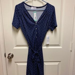 French Grey navy knit dress